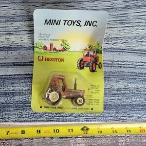 Vtg Mini Toys 1/64 Hesston 130-90 DT diecast/plastic 4wd tractor w/ rear Duals